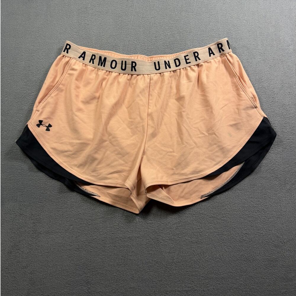 Under Armour Womens Pink Play Up 3.0 Shorts Size XXL Athletic Running Workout